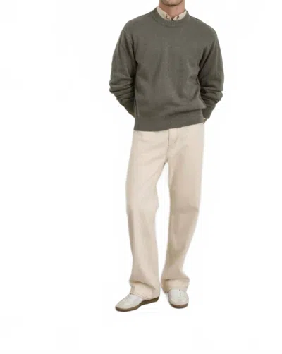 Alex Mill Gabriel Crewneck Sweater In Heather Olive In Green