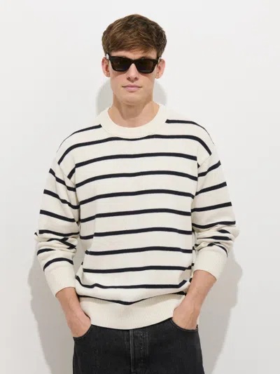 Alex Mill Gabriel Pullover In Cotton Linen In Multi