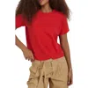 Alex Mill Garcon Linen Blend T-shirt In Red