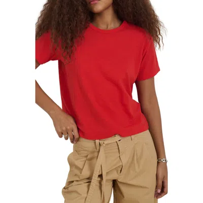 Alex Mill Garcon Linen Blend T-shirt In Red