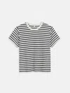 Alex Mill Garcon Striped Tee In Linen Cotton In Black