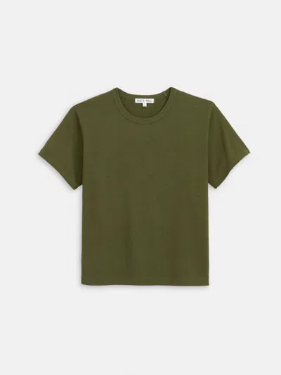 Alex Mill Garcon Tee In Linen Cotton In Green