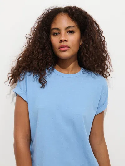 Alex Mill Garcon Tee In Linen Cotton In Blue