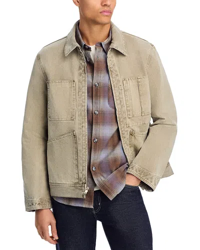 Alex Mill Garment Dyed Canvas Work Jacket In Stoneware