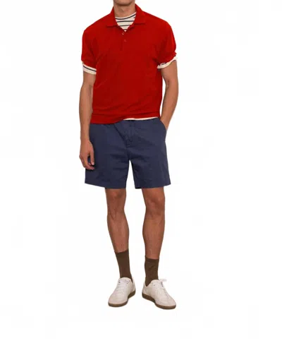 Alex Mill Garment Dyed Polo In Vintage Red