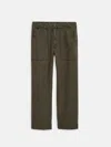 Alex Mill Garment Dyed Pull On Field Pant In Linen In Green