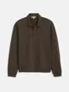 Alex Mill Garment Dyed Rugby Shirt In Cotton Jersey In Brown
