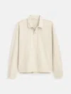 Alex Mill Garment Dyed Rugby Shirt In Cotton Jersey In White