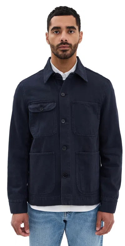 Alex Mill Garment Dyed Work Jacket Dark Navy
