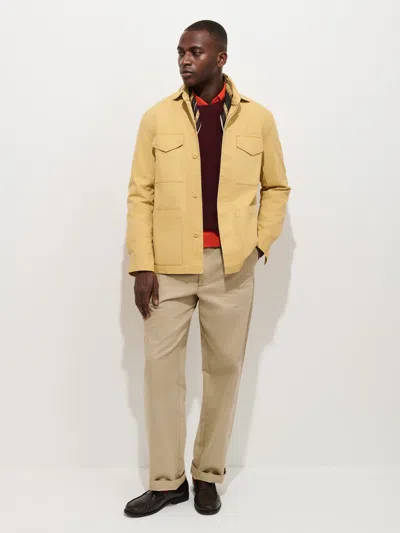 Alex Mill Garment Dyed Cotton Canvas Chore Jacket In Animal Print