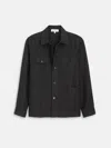 Alex Mill Garment Dyed Work Jacket In Linen In Black