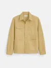 Alex Mill Garment Dyed Work Jacket In Recycled Denim In Beeswax