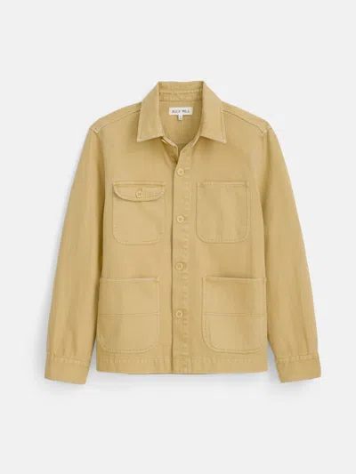 Alex Mill Garment Dyed Work Jacket In Recycled Denim In Beeswax