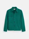Alex Mill Garment Dyed Work Jacket In Recycled Denim In Jadeite