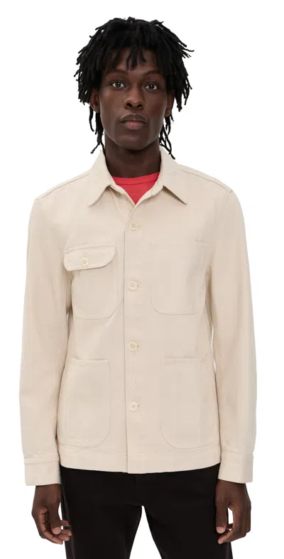 Alex Mill Garment Dyed Work Jacket In Recycled Denim Natural In Neutral