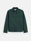 Alex Mill Garment Dyed Zip Work Jacket In Canvas In Pine Grove