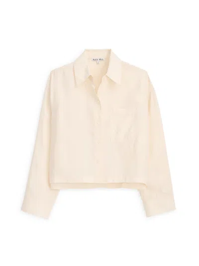 Alex Mill Gemma Top In Cupro In Ivory