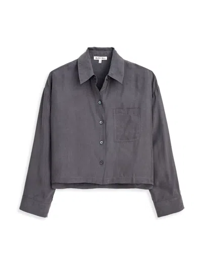 Alex Mill Gemma Top In Cupro In Pebble