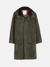 Alex Mill George Coat In Waxed Canvas In Olive