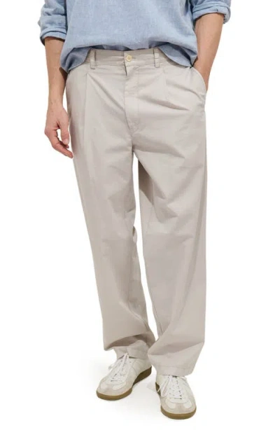 Alex Mill Georges Pleated Cotton Pants In Gray