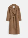 Alex Mill Georgia Wrap Coat In Wool Alpaca In Camel