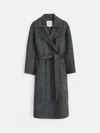 Alex Mill Georgia Wrap Coat In Wool Alpaca In Dark Grey