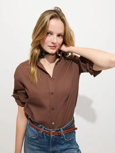 Alex Mill Gracie Shirt In Poplin In Brown