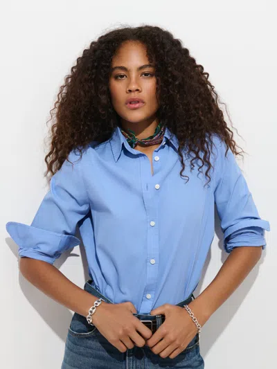 Alex Mill Gracie Shirt In Poplin In Blue