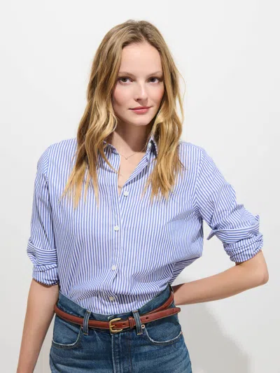 Alex Mill Gracie Striped Shirt In Poplin In Blue