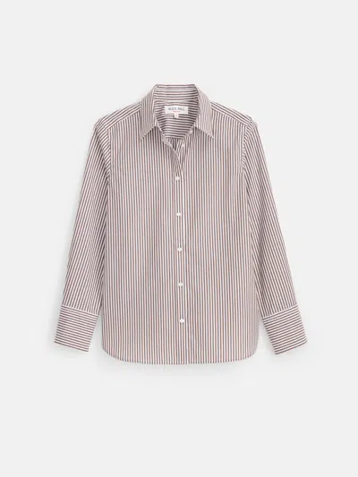 Alex Mill Gracie Striped Shirt In Poplin In White