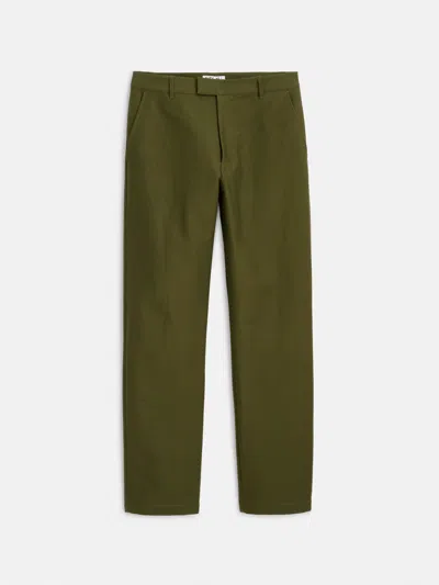 Alex Mill Grant Trouser In Cotton Twill In Surplus Olive