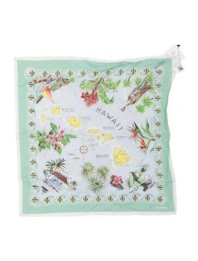Pre-owned Alex Mill Graphic Print Scarf In Blue