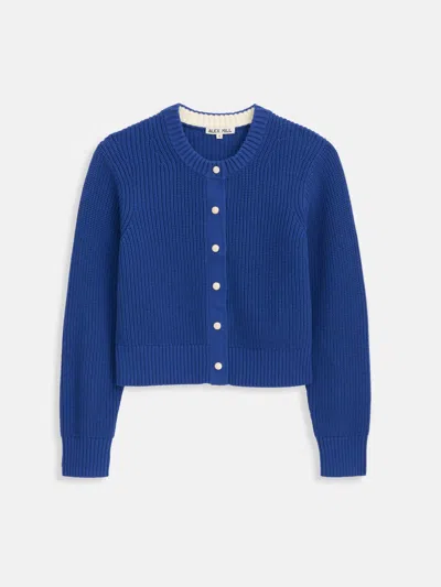 Alex Mill Greene St Cardigan In Cotton In Blue