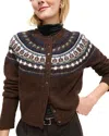 Alex Mill Amina Fairisle Sweater In Wool In Brown