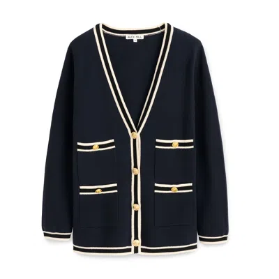 Alex Mill Greta Cardigan In Navy,black