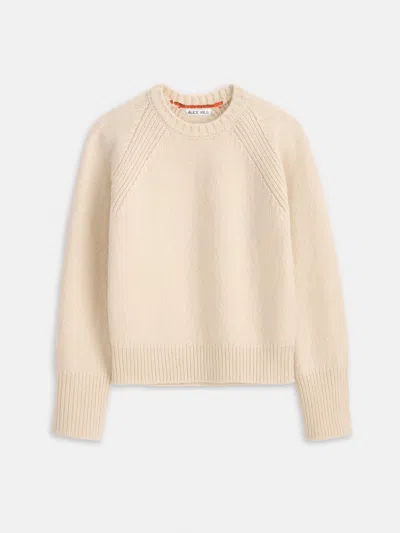 Alex Mill Greta Crew Neck Sweater In Lambswool In White