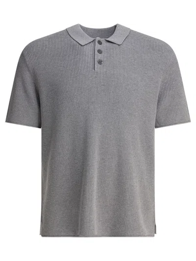 Alex Mill Grey Linen Polo Shirt In Gray