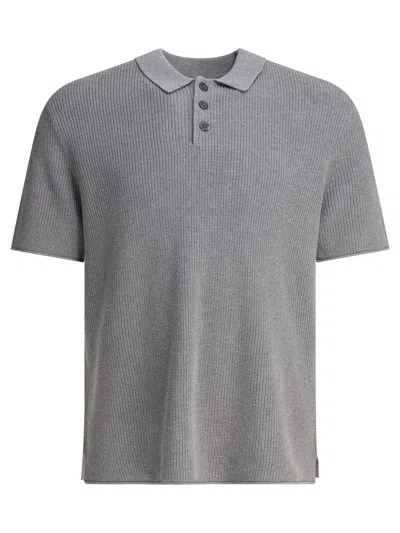 Alex Mill Grey Linen Polo Shirt In Gray