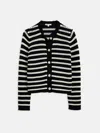 Alex Mill Nico Chunky Cardigan In Stripe In Black/ivory