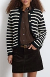 ALEX MILL ALEX MILL HALEY STRIPE COTTON CARDIGAN