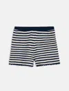 Alex Mill Hand Crochet Bridget Short In Striped Cotton In Black