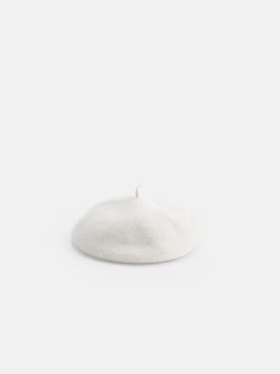 Alex Mill Handknit Beret In Merino Wool In Ivory