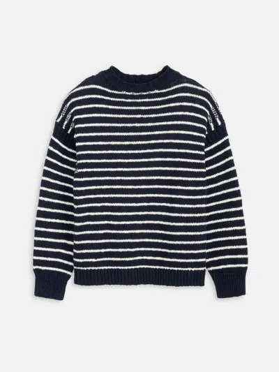 Alex Mill Harbor Stripe Sweater In Cotton In Blue
