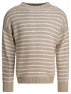 Alex Mill Harbor Stripe Sweater In Cotton In Neutral