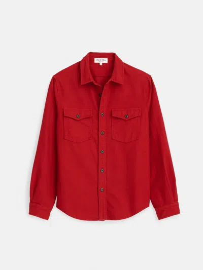Alex Mill Frontier Shirt In Chamois In Red