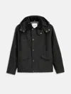 Alex Mill Highland Utility Jacket In Waxed Cotton In Black