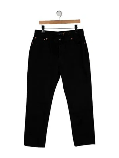 Pre-owned Alex Mill High-rise Straight Leg Jeans In Black