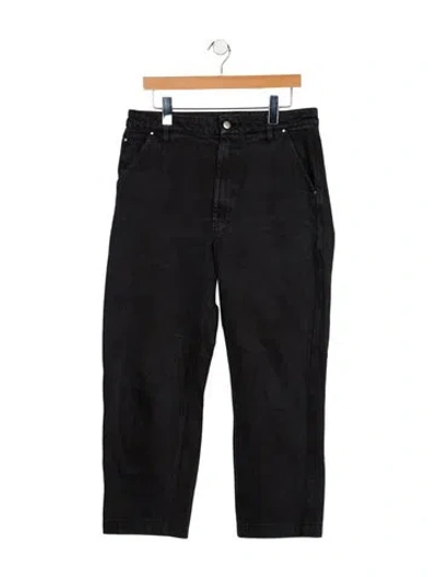 Pre-owned Alex Mill High-rise Straight Leg Jeans In Black