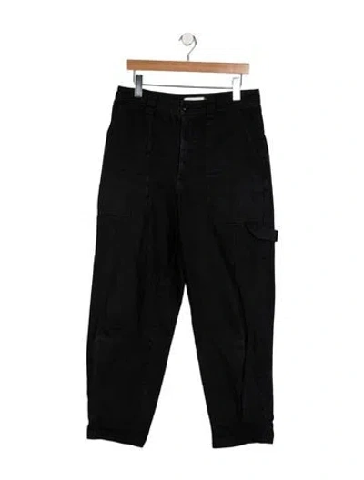 Pre-owned Alex Mill High-rise Straight Leg Jeans In Black