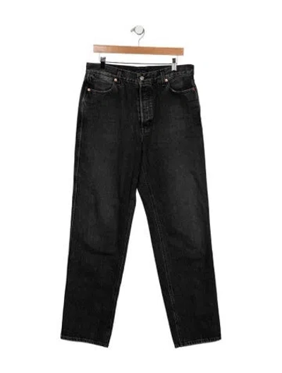 Pre-owned Alex Mill High-rise Straight Leg Jeans In Black